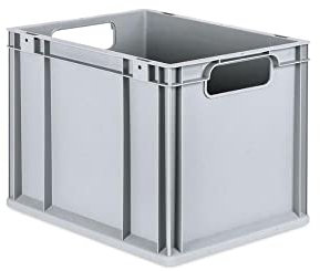 PROREGAL Eurobox NextGen Economy | Griffe offen | HxBxT 32x30x40cm | 30 Liter | Eurobehälter, Transportbox, Transportbehälter, Stapelbehälter