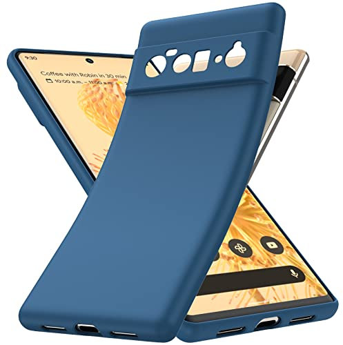 YESARMOR Blau Hülle für Google Pixel 6 Pro, Stoßfest Schutzhülle, Weiches Silikon TPU, Extra Dünn, Handyhülle für Google Pixel 6 Pro Blau