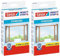 tesa Insect Stop Standard Fliegengitter für Fenster - Insektenschutz zuschneidbar - Mückenschutz ohne Bohren - 1 x Fliegen Netz weiß - 110 cm x 130 cm (Packung mit 2)