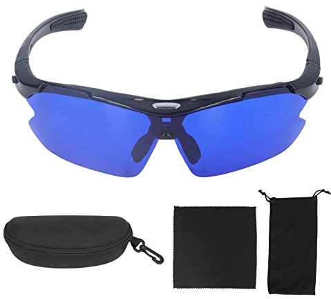 Golfball-Finder-Brille, Sport-Sonnenbrille, Sportliche Blaue Linse, Tolles Geschenk Für Golfer Mit Reißverschluss-Etui Für Männer, Frauen, Jugend, Baseball, Angeln, Radfahren, Laufen, Golf, Motorrad,
