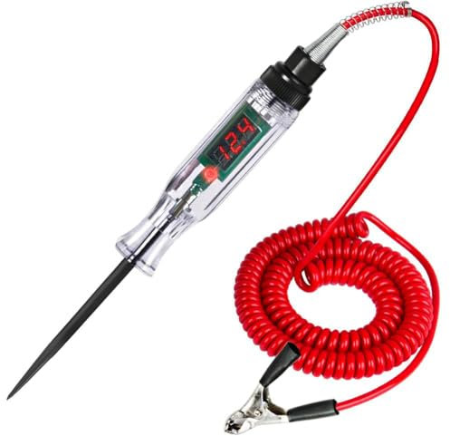 ieron Electric Test Light Digital LED Circuit Tester, DC 6V/12V/24V Auto Electric Tester Light Tool with Voltmeter and Probe for Checking Car Truck Boat Fuses and Battery Voltage