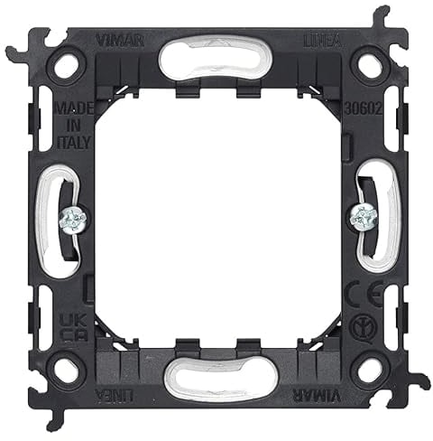 VIMAR 0R30602 Linea Halterung 2 m, mit Griffen, für Unterputzdosen Ø 60 mm, kombinierbar mit Achsabstand 71 mm