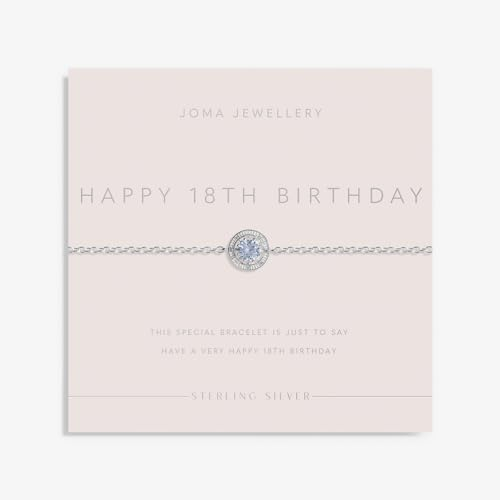 Joma Jewellery Armband „Happy 18th Birthday“ aus Sterlingsilber