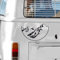 Camper-Van Aufkleber 'Berge Halbkreis' Design | Vielseitige Sticker für Camping, Reisejournale & Mehr | Hochwertiges Vinyl