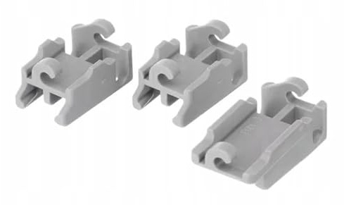 LORTECH Spülmaschinen-Rack-Clips - Grau - Kunststoff - 3 Clips für obere Ablage - Geschirrspüler-Zubehör - Eingebaut - Smart