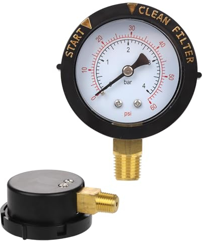 0-60PSI Manómetro de Filtro de Piscina, Manómetro en Caja Reemplazo Digital Inicio y Limpieza Manómetro de Filtro para Medir Bombas de Natación Piscina Spa Acuario