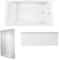 Pack baignoire bain douche 160 x 85 JACOB DELAFON Malice version droite + tablier en niche + pare bain