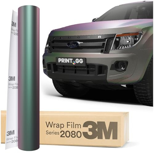 PRINT.GG Autofolie 3M 2080 Satin Flip Psychedelic SP281, 152 x 10 cm, Selbstklebende Vinyl Car Wrapping Folie, Robuste Lackschutzfolie für Auto, Motorrad, Boot, Fahrrad