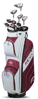 Callaway Golf Women's REVA Complete Golf Set (Right, 11 Pieces (Regular) Cart Bag, Eggplant)