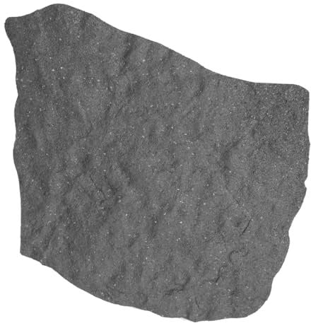 Trittstein 3 Stück, Gartenplatte in Steinoptik, Gehwegplatte, Beetplatte, Laufplatte aus Gummi, 42x53x2,3 cm