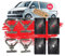 TronicXL 4 Zurrösen 4 Platten kompatibel mit VW Bulli Bus T5 T6 T6.1 Ladungssicherung Ösen Befestigungsset Multivan Zubehör Camping Ausbau Multiflexboard