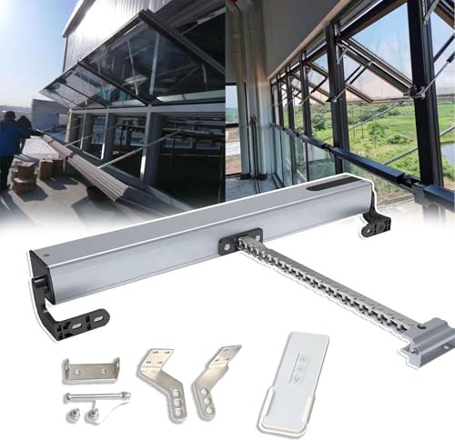 PLABNK Corsa Apertura Finestra Automatica (Telecomando), Finestra Elettrica, Max: 400 N/Durata: 30000 Volte, Corsa: 12-15 Mm/s, per Lucernari da 300-1000 Mm,800mm