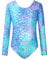 JiAmy Gymnastikanzug Mädchen Langarm, Kinder Glitzer Gymnastik Turnanzug Leotard Dancewear Gymnastikbody für 9-10 Jahre