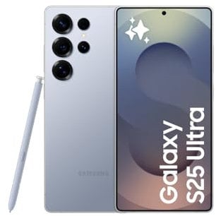 Samsung Galaxy S25 Ultra 512GB Teléfono Móvil con IA, Galaxy AI, 12GB RAM, Cámara 200MP, Dual SIM, IP68, Garantía del Fabricante 3 Años + 1 Año Extra, Titanio Azul (Versión Española)