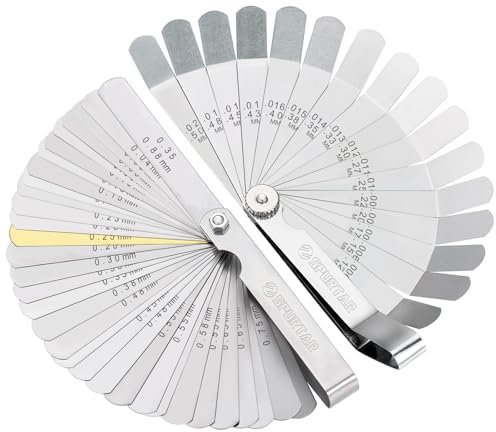 Spurtar Spessimetro Set, 32 Lame Coniche e 16 Lame Offset, SAE metrici Spessimetro per Candele, Valvole, Pistoni, Chitarre