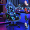 ALFORDSON Gamer Stuhl Ergonomisch, Gamer Stühle mit Lendenwirbelkissen, Kopfstütze Gaming Stuhl Höhenverstellbar Bürostuhl Computerstuhl für Erwachsene Mädchen Jungen, Blau