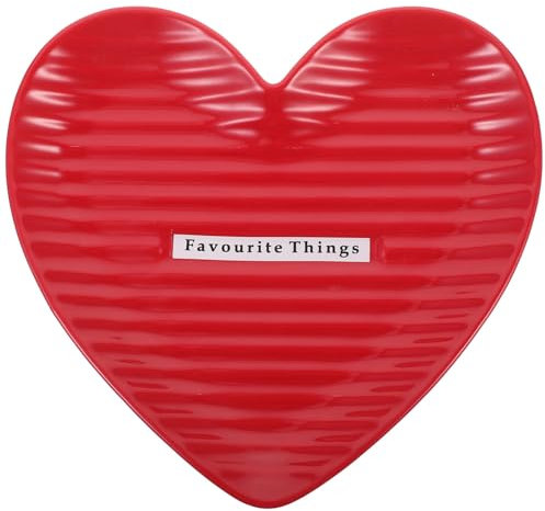 PRETYZOOM 1pezzi Piatto Ceramico Forma Di Cuore Per Steak E Dessert Piatto Per Servire Cibo Frutta E Colazione Design Elegante E Versatile Per Casa E Ristoranti
