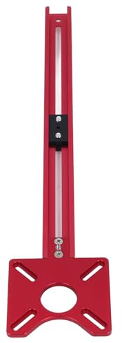 Router -Fräser -Halterung, Router -Fräste -Rillen -Halterung Router Jig Dicked Aluminiumlegierung Trimmer Kreis Schnittschange mit Verstellbarer Router -Schablone und Router -Handbuch für