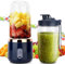 Personal Blender - Licuadora portátil de alta velocidad, vaso exprimidor eléctrico de 400 ml con 6 cuchillas, batidora, recargable por USB para cocina, gimnasio, viajes