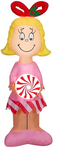 Gemmy Aufblasbare Weihnachtsdekoration für den Grinch Cindy Lou Who, 1,5 m hoch, Indoor & Outdoor