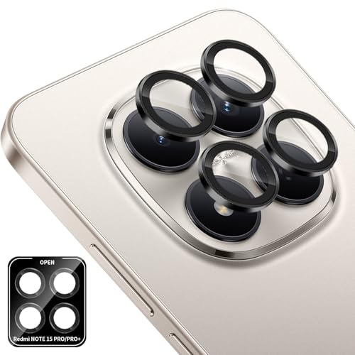Locofun Caméra Arrière Protecteur pour Xiaomi Redmi Note 15 Pro 5G/Note 15 Pro Plus, Dureté 9H Protection Objectif Caméra, Anneaux Individuels Lens Camera Protector, Anti Rayures Film Verre Trempé