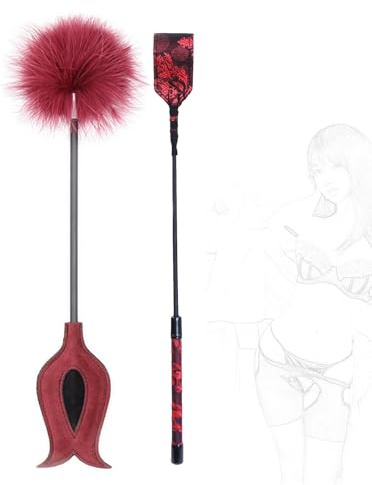 JiXGzAo Fouet À Plumes Chatouilleur Avec Érotique Jouet Sexuel Accessoires For Adultes Contraintes De Bondage Lot 2 Fessée SM BDSM Jouets Sexuels