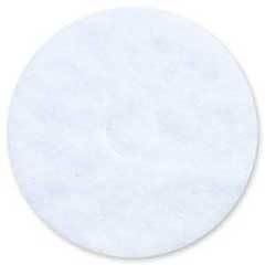 406mm (16) Floor Cleaning Buffer Pads with Removable Precut Centre Hole. Pack of 5 (White Polisher)