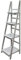 Kingpower Scansia Scala Scaffale Scaffale per Libri 4 Livello Antique-Bianco