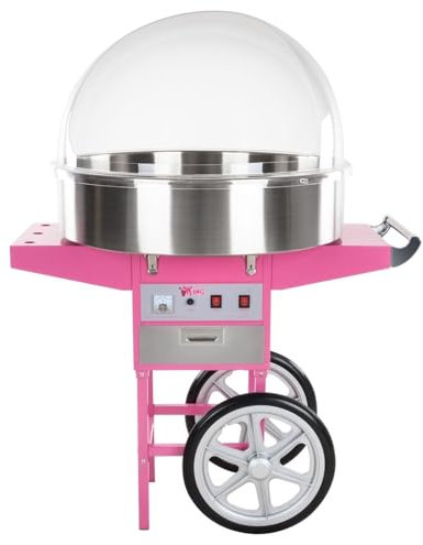 Machine à barbe à papa professionnelle diamètre 72 cm avec chariot et coupole de protection 3614074