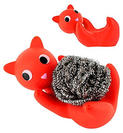 Pylones Schwammhalter Max Le Schrotter, Schwenkbarer Kopf, Rot, 13 x 5 x 4 cm, 1 Count