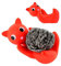 Pylones Schwammhalter Max Le Schrotter, Schwenkbarer Kopf, Rot, 13 x 5 x 4 cm, 1 Count