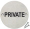 Fire Door Guru® Door Sign - 76mm Disc - Stainless Steel Safety Sign - Fixings Included (Private)