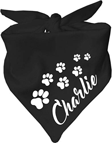 Hunde Dreiecks Halstuch (Fb: schwarz) (Gr. 2 (68 cm)) Name des Hundes