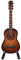 Miniatur Gitarre Modell Holz Musikinstrument mit Stand und Box Kinderzimmer Dekoration Kleine Handwerk Ornamente Wohnkultur (Braun 10cm)