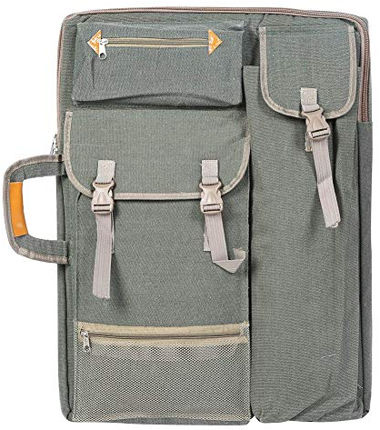 HEEPDD Artisti Carry Bag, Canvas 4K Artist Portfolio Carry Borsa a tracolla multifunzionale Drawboard Zaino per disegno Sketching Pittura 25.98 x 19.69in