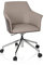 hjh OFFICE 601001 Designer Drehsessel Arezzo Stoff/Kunstleder moderner Bürosessel mit Rollen, höhenverstellbar, Beige/Taupe