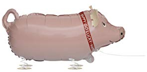 Unique Party Supplies 53644 Folien-Luftballon Laufendes Haustier Schwein - 60 cm