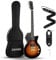 Donner Kit de Guitarra Eléctrica LP Tamaño Completo con Bolsa, Correa, Cable (Sunburst, DLP-124S)