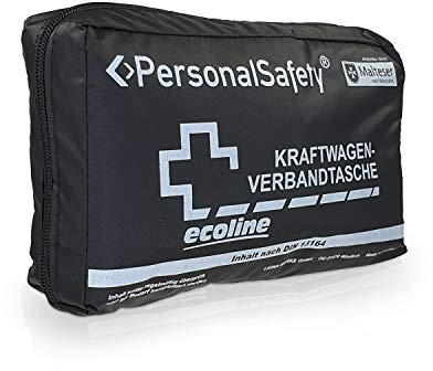 Betriebsausstattung 24® KFZ-Verbandtasche | Verbandskasten für den Straßenverkehr | First AID Box | Nylon | (DIN 13164, schwarz)