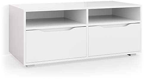 Vicco Mueble bajo para TV Ruben, Blanco, 100 x 42 cm