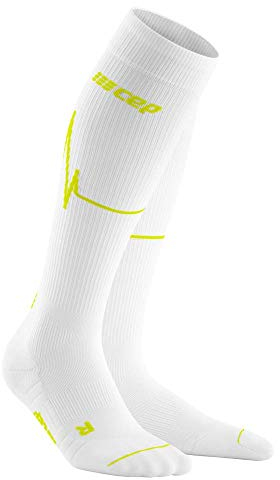 CEP – HEARTBEAT SOCKS für Damen | Sportstrümpfe mit Kompression für optimale Leistungsfähigkeit in sun light | Größe II