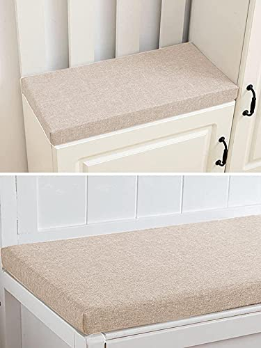 Xpnit Sitzkissen für Gartenbank, 2- und 3-Sitzer, 3/5 cm, Bankkissen, 100/120/150/180 cm, Esszimmerstühle, Terrassenschaukel, Sitzpolster (80 x 40 x 3 cm, Beige)