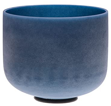 TOPFUND Sapphire Fusion E Note Kristall-Klangschale, 25,4 cm, Solarplexus, Chakra, Klangheilung, Meditationsinstrument, mit robuster Tragetasche