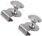 Glastürgriff Zugknopf Edelstahl Glastürgriff Duschtürknöpfe Türklammern Vitrinengriff Möbelgriff Schubladengriff Ohne Bohren für Türstärke 5-6mm Vitrinen,Schränke,Schubladen,Massiv Nut Design 2 Stück