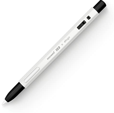 elago X MONAMI Pencil Hülle Kompatibel mit Apple Pencil 2. Generation Schutzhülle, Strapazierfähiges Silikon, Klassisches Design, Kompatibel mit Magnetischer Aufladung und Double Tap (Weiß)