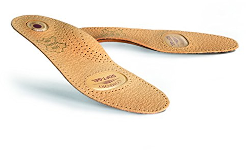 Orthopädische Schuh-Einlagen aus Leder, hochwertige Einlegesohlen mit Gelpolster für Männer und Frauen, Kaps Relax Gel, Alle Größen (42 EUR)
