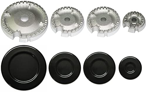 De Longhi - Elba - Kit 4 bruciatori Defendi completi di piattelli spartifiamma per cucina piano cottura 4 fuochi - Made in Italy - DL01