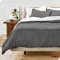 Bare Home - Bettwäsche-Set 220 x 200 cm - 1 Bettbezug + 2 Kissenbezüge, Oeko-TEX Standard 100, (220 x 200/80 x 80 x 2), Dunkelgrau