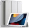 Vobafe Case for iPad 9th 8th 7th Generation 10.2 Inch Case (2021/2020/2019 Model, iPad 9/8/7), Flexible TPU Back Cover, with Pencil Holder, Auto Wake/Sleep, Light Grey