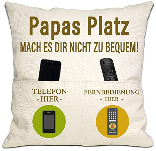 Bommex Tasche Kissenbezug für Papa von Tochter Sohn - Geburtstag & Weihnachten Geschenk für Familie